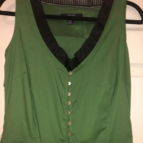 NEW! Zara Green Midi Dress Size M made in Morocco - Picture 4 of 11